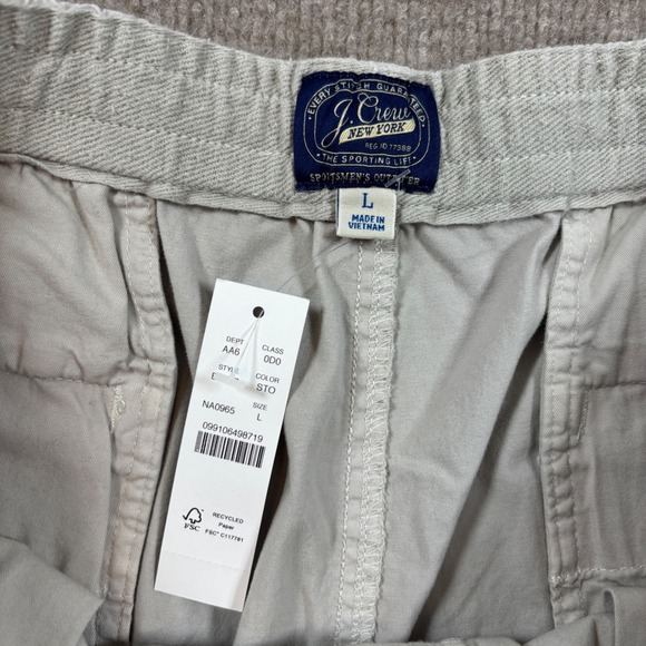J.Crew Light Beige Cotton 6" Dock Shorts Men's Sz Large NWT - Picture 3 of 6